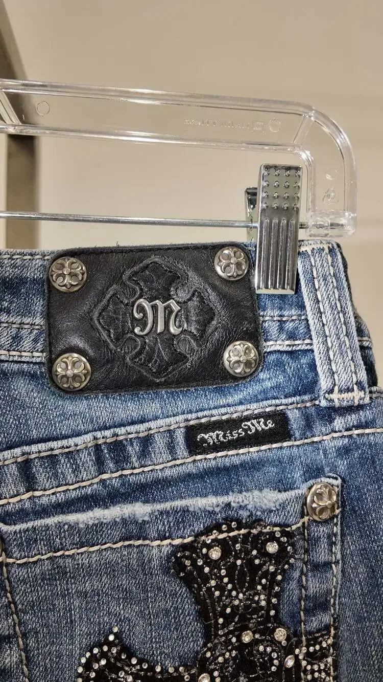 Miss Me Signature Bootcut Jeans Womens 26 Dark Wash Y2K - Picture 5 of 5